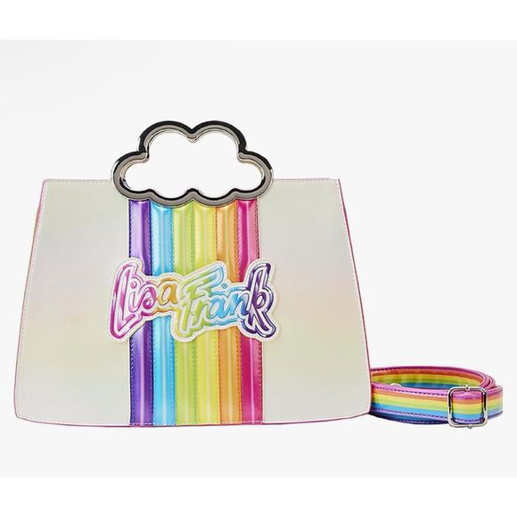 Loungefly Lisa Frank Rainbow Cloud Handle Crossbody NEW - Picture 1 of 4